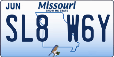 MO license plate SL8W6Y