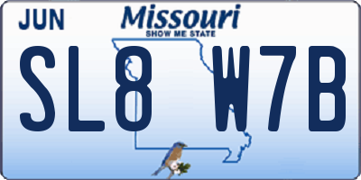 MO license plate SL8W7B