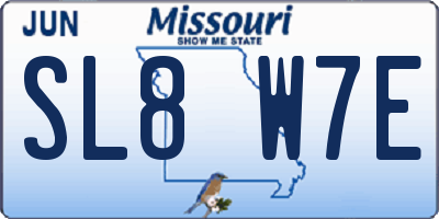 MO license plate SL8W7E