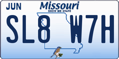 MO license plate SL8W7H