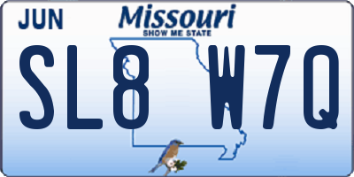 MO license plate SL8W7Q