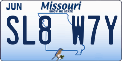 MO license plate SL8W7Y