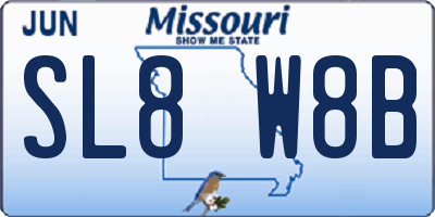 MO license plate SL8W8B