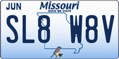 MO license plate SL8W8V