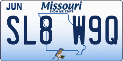 MO license plate SL8W9Q
