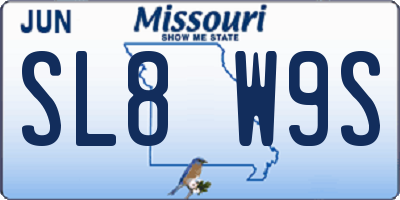 MO license plate SL8W9S