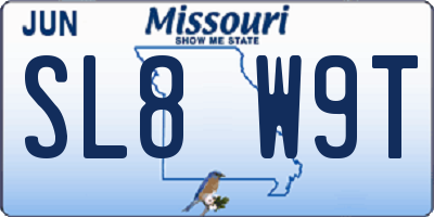 MO license plate SL8W9T