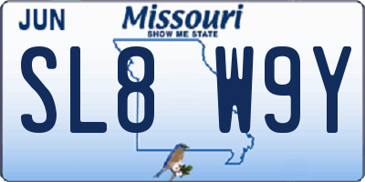 MO license plate SL8W9Y