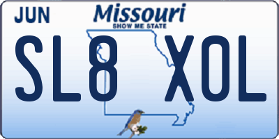 MO license plate SL8X0L