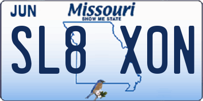 MO license plate SL8X0N