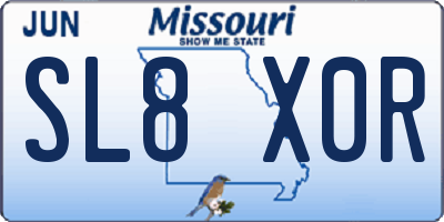 MO license plate SL8X0R