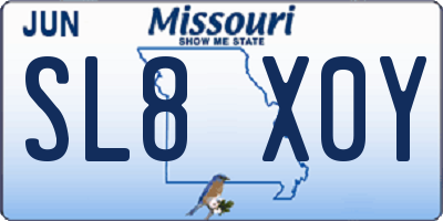 MO license plate SL8X0Y