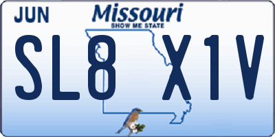 MO license plate SL8X1V