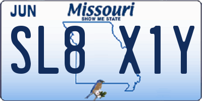 MO license plate SL8X1Y