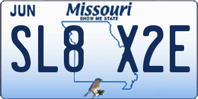 MO license plate SL8X2E