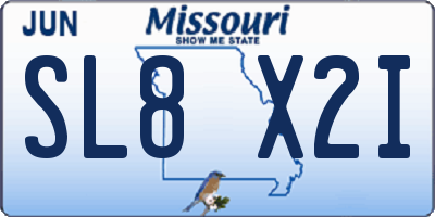 MO license plate SL8X2I