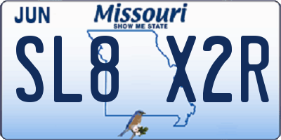 MO license plate SL8X2R