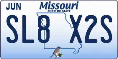 MO license plate SL8X2S