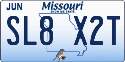MO license plate SL8X2T