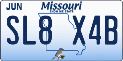 MO license plate SL8X4B