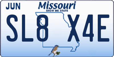 MO license plate SL8X4E