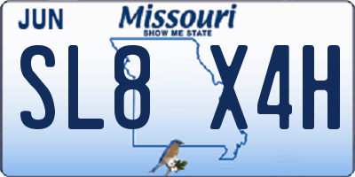 MO license plate SL8X4H