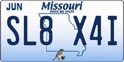 MO license plate SL8X4I