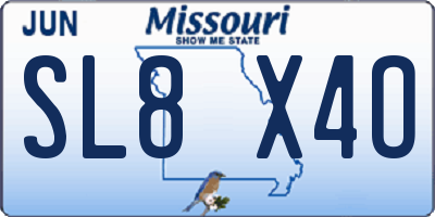 MO license plate SL8X4O