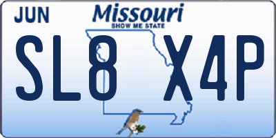 MO license plate SL8X4P