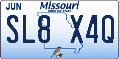 MO license plate SL8X4Q