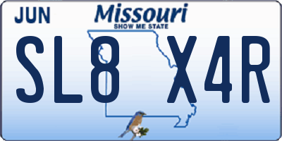 MO license plate SL8X4R