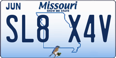 MO license plate SL8X4V