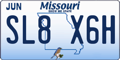 MO license plate SL8X6H