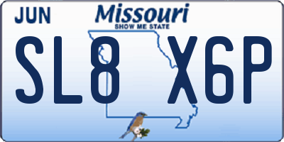 MO license plate SL8X6P