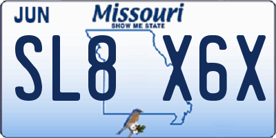 MO license plate SL8X6X