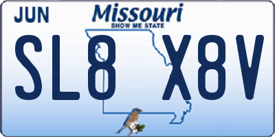 MO license plate SL8X8V