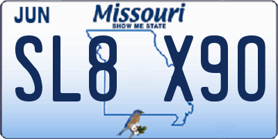 MO license plate SL8X9O