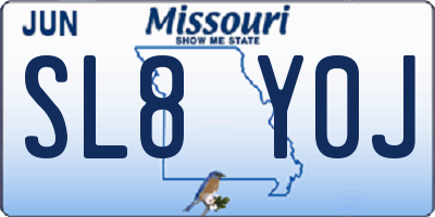 MO license plate SL8Y0J