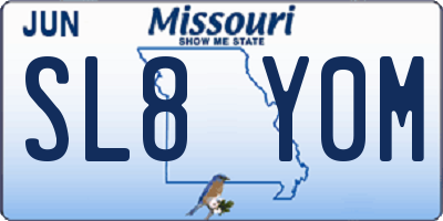 MO license plate SL8Y0M