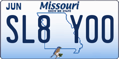 MO license plate SL8Y0O