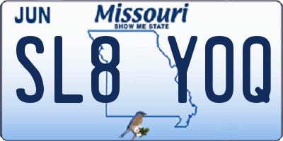 MO license plate SL8Y0Q