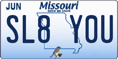 MO license plate SL8Y0U