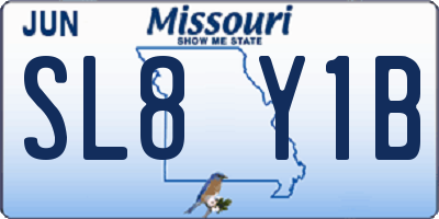 MO license plate SL8Y1B