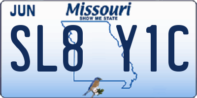 MO license plate SL8Y1C