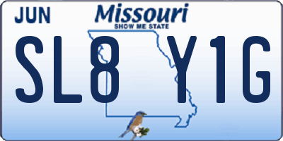 MO license plate SL8Y1G