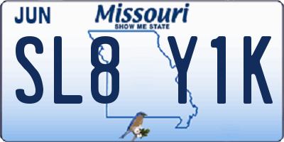 MO license plate SL8Y1K