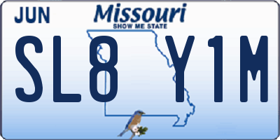 MO license plate SL8Y1M