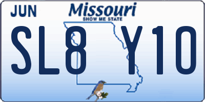 MO license plate SL8Y1O