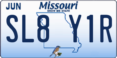 MO license plate SL8Y1R