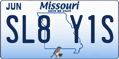 MO license plate SL8Y1S